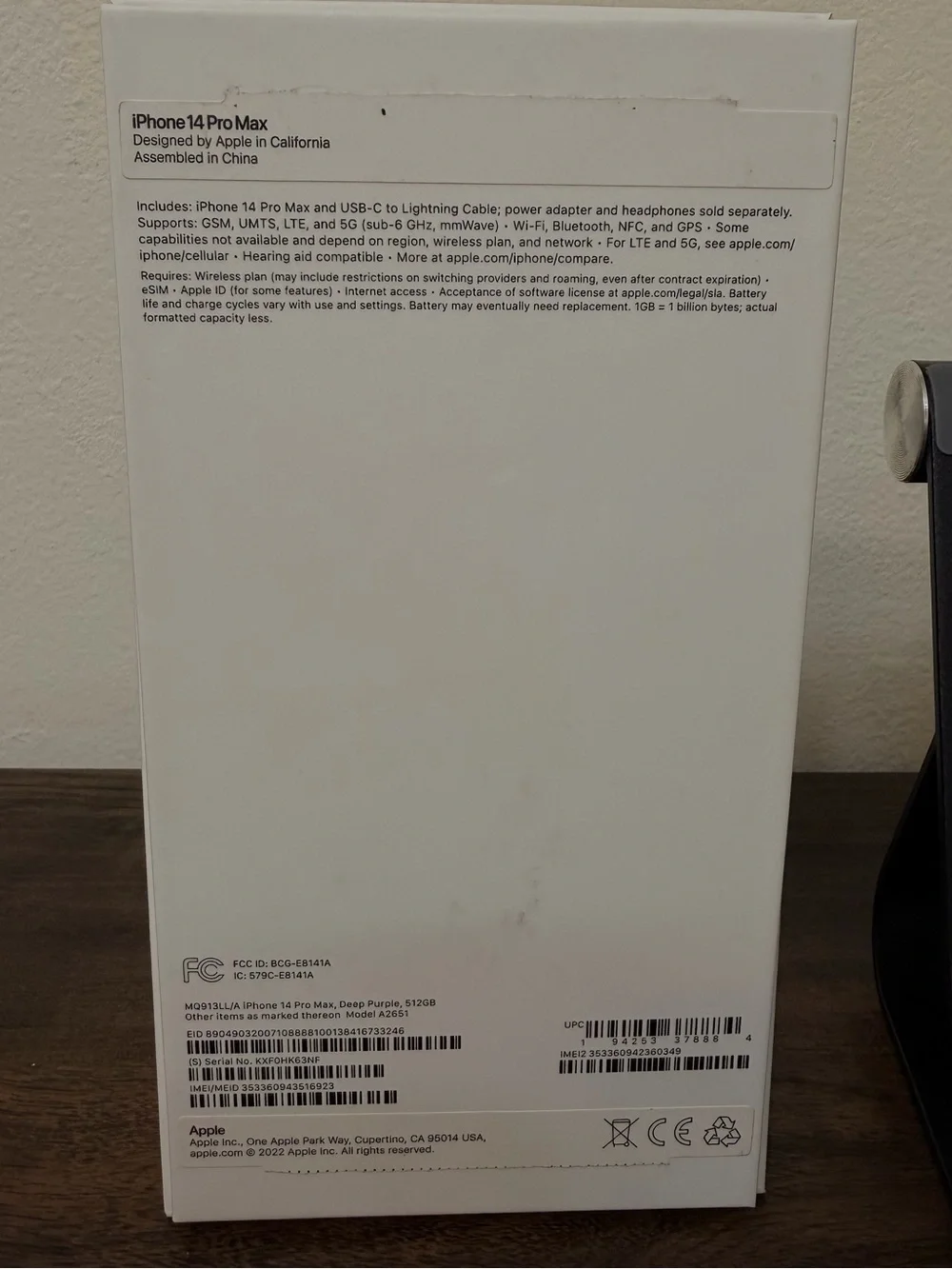 Apple iPhone 14 Pro Max 512 Mb - Deep Purple very good condition
